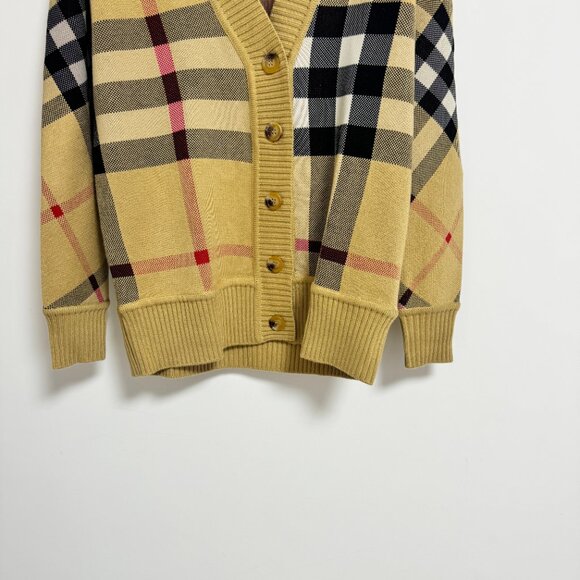 Burberry Women's Check Wool Caragh Cardigan - Picture 7 of 13